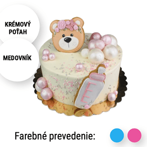 Torta na krst medvedík a korálky. Torty Nitra