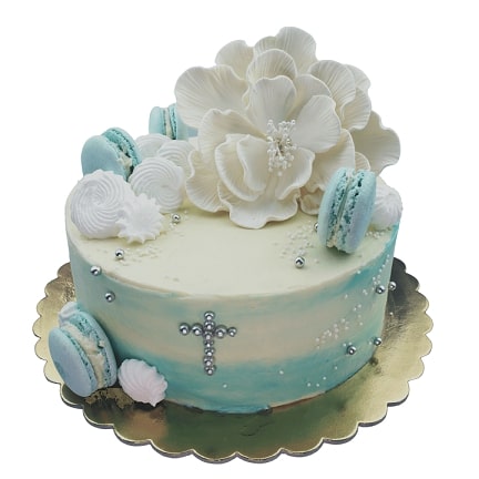 Torta na krst s makrónkami č.16