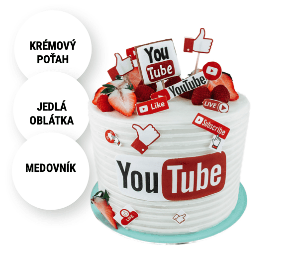 Torta Youtube. Torty Nitra