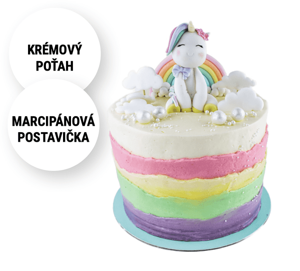 Torta dúhový Unicorn. Torty Nitra