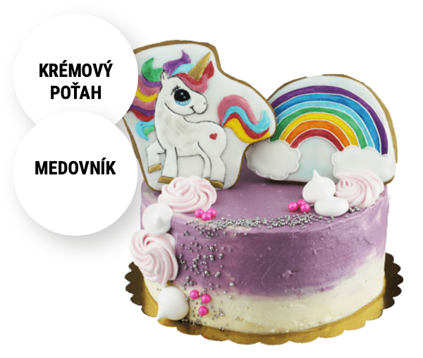 Torta farebný Unicorn.Torty Nitra