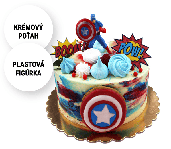 Detská torta Captain America Torty Nitra