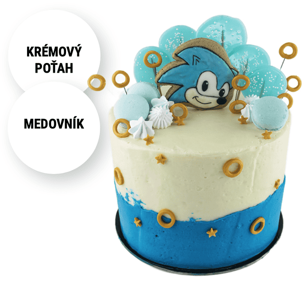 Detská torta Ježko Sonic Torty Nitra