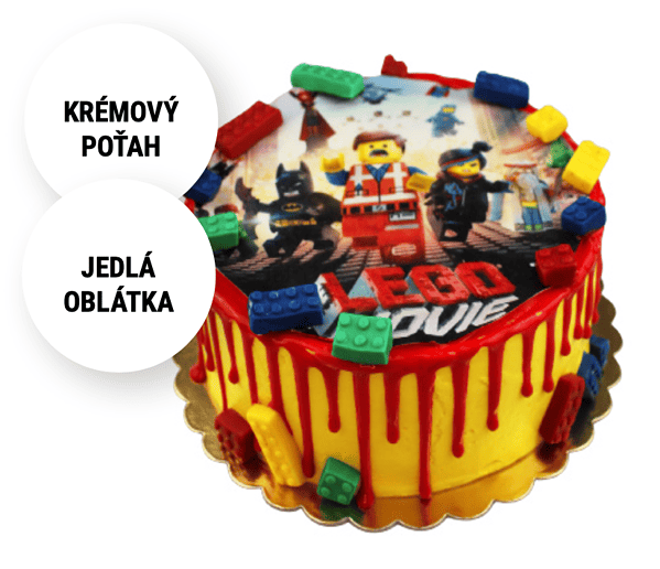 Detská torta LEGO z Ružovej cukrárne Nitra