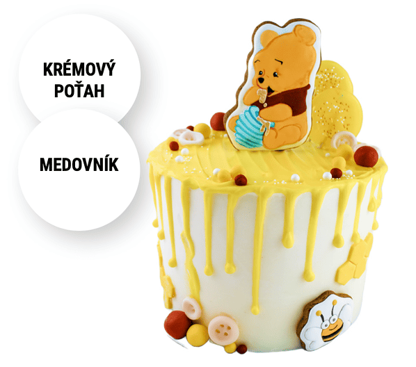 Detská torta Macko PÚ z Ružovej cukrárne Nitra