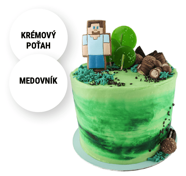 Detská torta Minecraft na objednávku