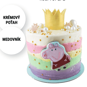 Detská torta Peppa Pig s korunkou Torty Nitra