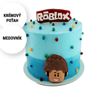 Detská torta Roblox Robux aj bezlaktózová z Ružovej cukrárne Nitra