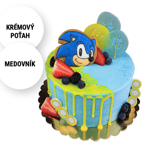 Detská torta Sonic Ježko z Ružovej cukrárne Nitra