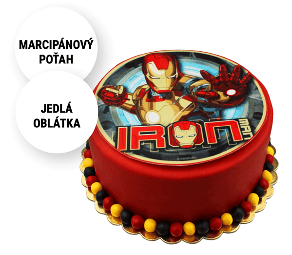 Torta Iron Man z Ružovej cukrárne Nitra