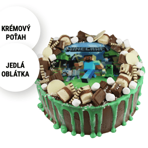 Torta Minecraft z Ružovej cukrárne Nitra