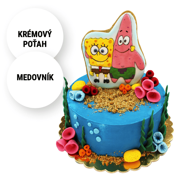 Torta Spongebob na objednávku z Ružovej cukrárne Nitra