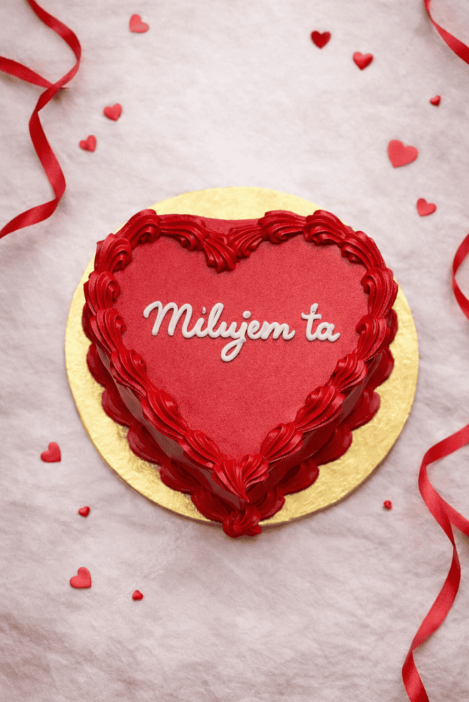 Mini torta srdce Valentín eshop torty Nitra Ružová cukráreň